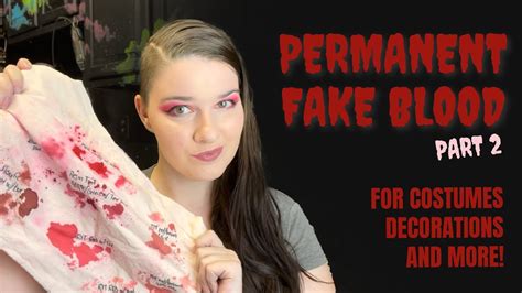 how to apply fake blood on clothing|make your own blood costume.